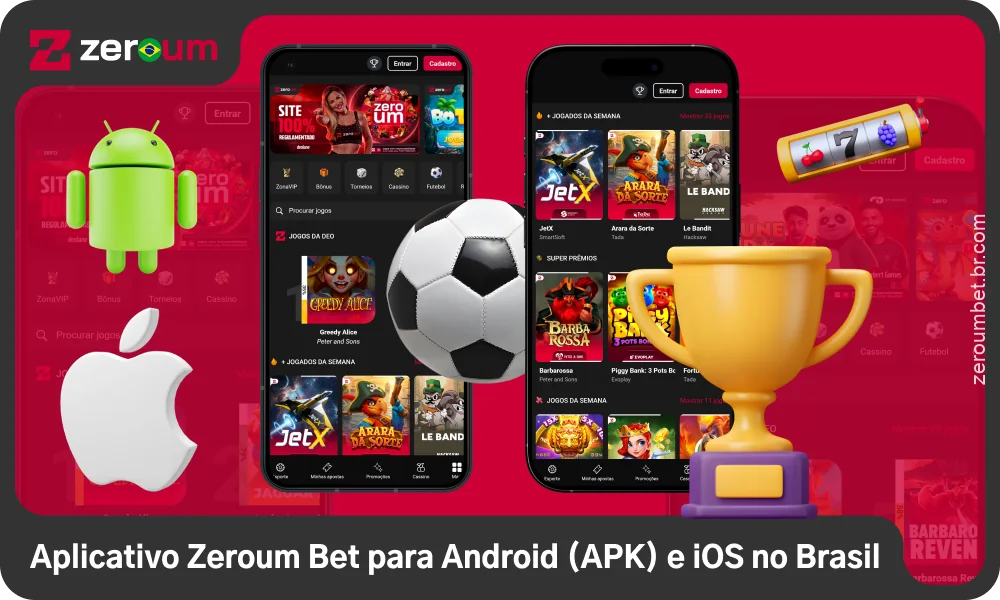 O aplicativo Zeroum Bet para Android (APK) e iOS no Brasil oferece acesso rápido a apostas e cassinos a partir do celular