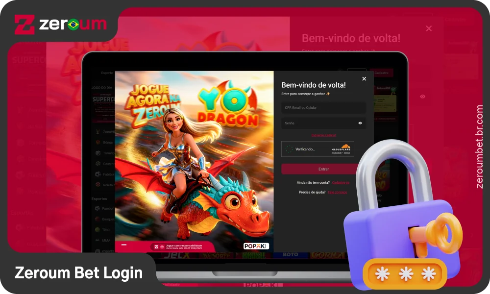 Para entrar na conta Zeroum Bet no Brasil, os jogadores precisam inserir seu e-mail e senha
